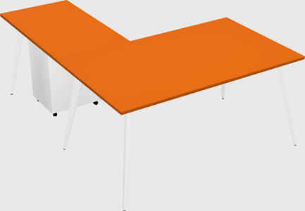 Modern l-shaped office desk