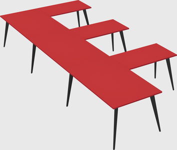 Modern l-shaped office desk