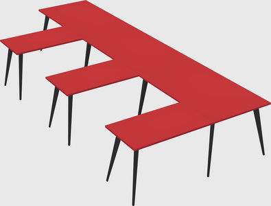 Modern l-shaped office desk