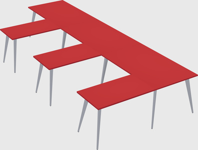 Modern l-shaped office desk