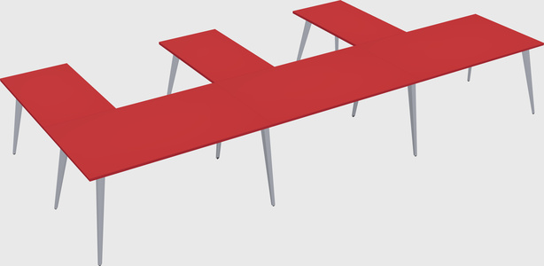 Modern l-shaped office desk