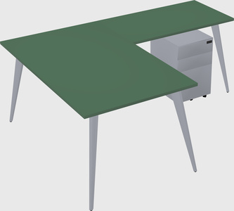 Modern l-shaped office desk