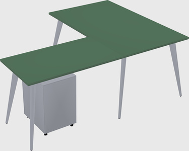 Modern l-shaped office desk