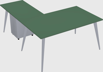 Modern l-shaped office desk
