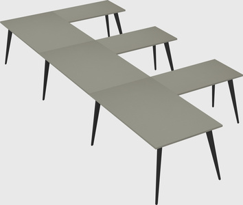 Modern l-shaped office desk