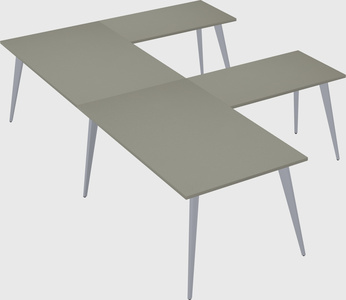 Modern l-shaped office desk