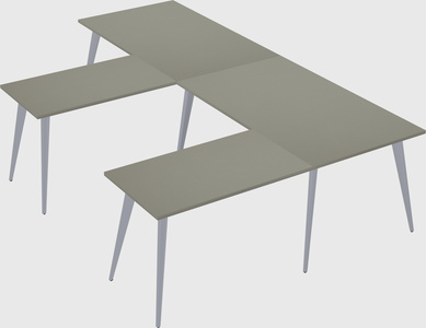 Modern l-shaped office desk