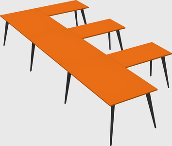 Modern l-shaped office desk