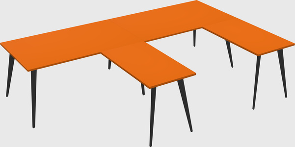 Modern l-shaped office desk