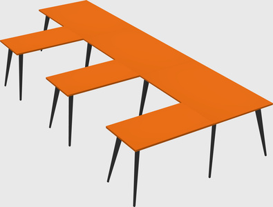 Modern l-shaped office desk