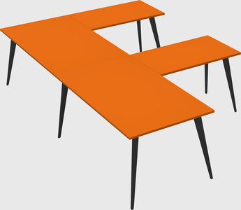 Modern l-shaped office desk