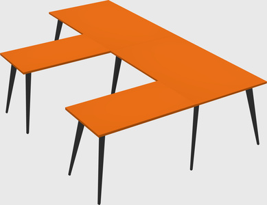 Modern l-shaped office desk