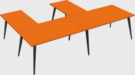 Modern l-shaped office desk