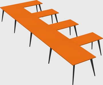 Modern l-shaped office desk