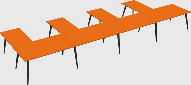Modern l-shaped office desk