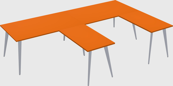 Modern l-shaped office desk