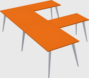Modern l-shaped office desk