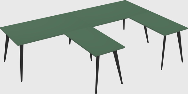 Modern l-shaped office desk