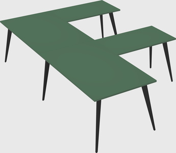 Modern l-shaped office desk