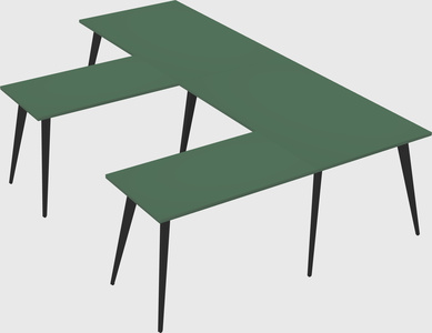 Modern l-shaped office desk