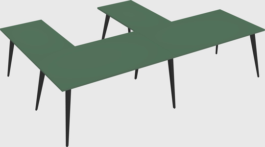 Modern l-shaped office desk