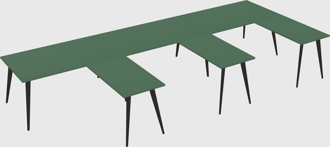 Modern l-shaped office desk
