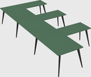 Modern l-shaped office desk