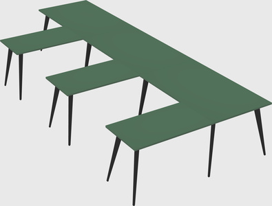 Modern l-shaped office desk