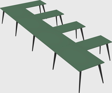 Modern l-shaped office desk
