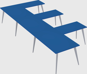 Modern l-shaped office desk