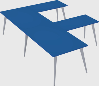 Modern l-shaped office desk