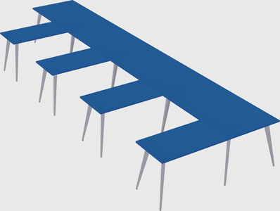 Modern l-shaped office desk