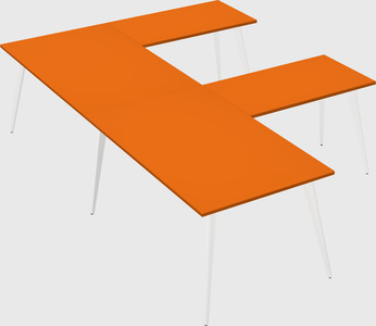 Modern l-shaped office desk
