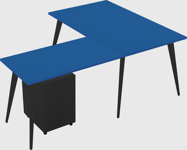 Modern l-shaped office desk