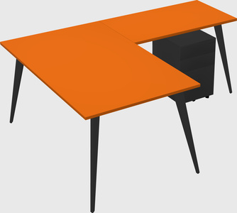 Modern l-shaped office desk
