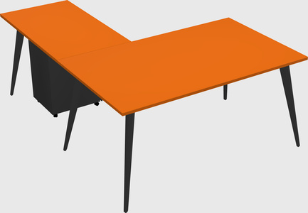 Modern l-shaped office desk