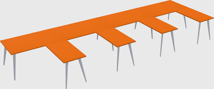 Modern l-shaped office desk