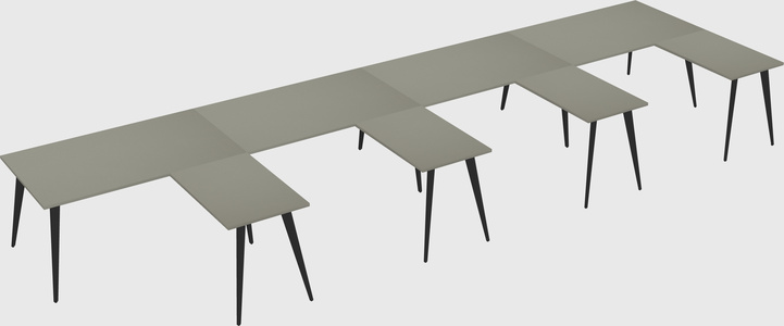 Modern l-shaped office desk