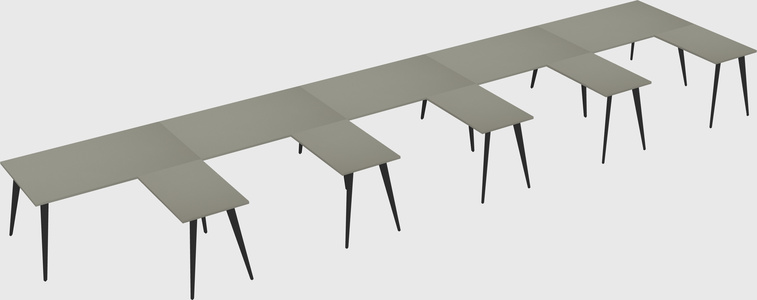 Modern l-shaped office desk