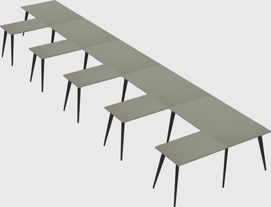 Modern l-shaped office desk