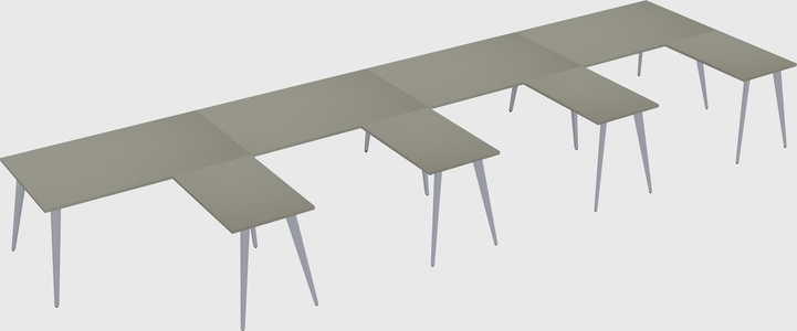 Modern l-shaped office desk