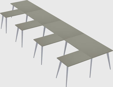 Modern l-shaped office desk