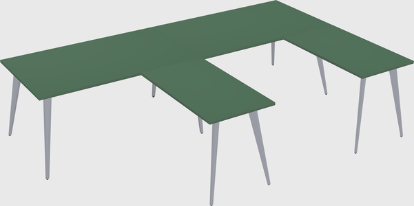 Modern l-shaped office desk