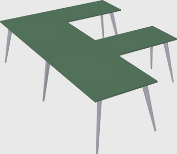 Modern l-shaped office desk