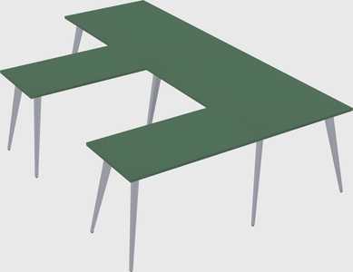 Modern l-shaped office desk