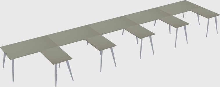 Modern l-shaped office desk