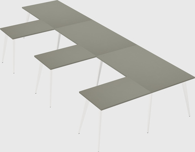 Modern l-shaped office desk