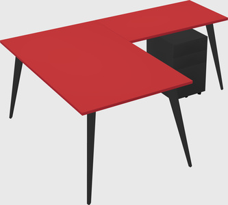 Modern l-shaped office desk