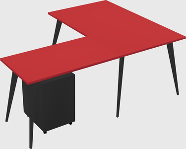 Modern l-shaped office desk