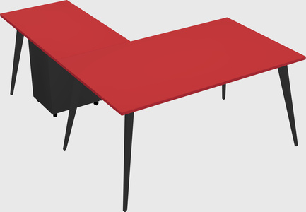 Modern l-shaped office desk
